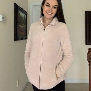 Full Zip Light Pink Sherpa